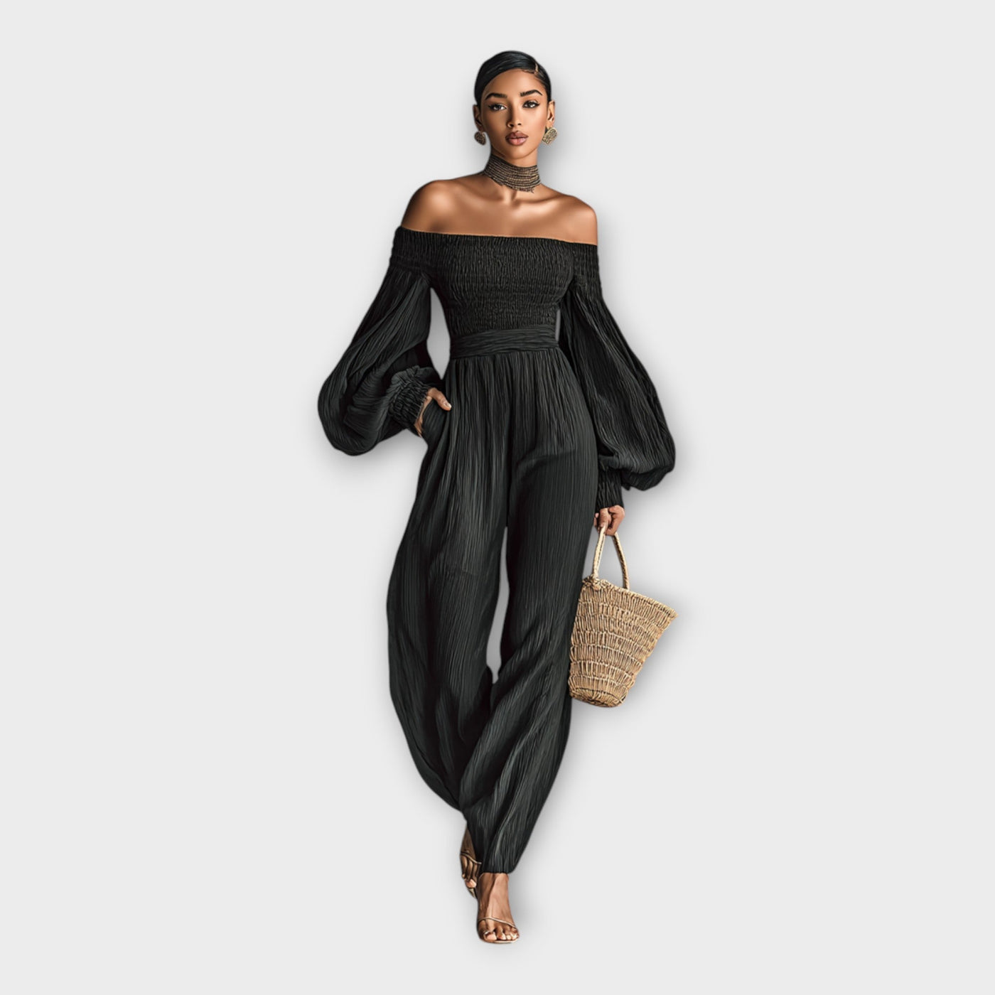 Charlotte | Jumpsuit With Airy Luxurious Finishing Touches