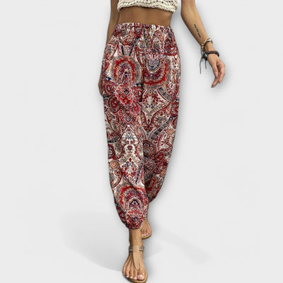 Amelia | Trousers With Ethnographic Folklore Pattern