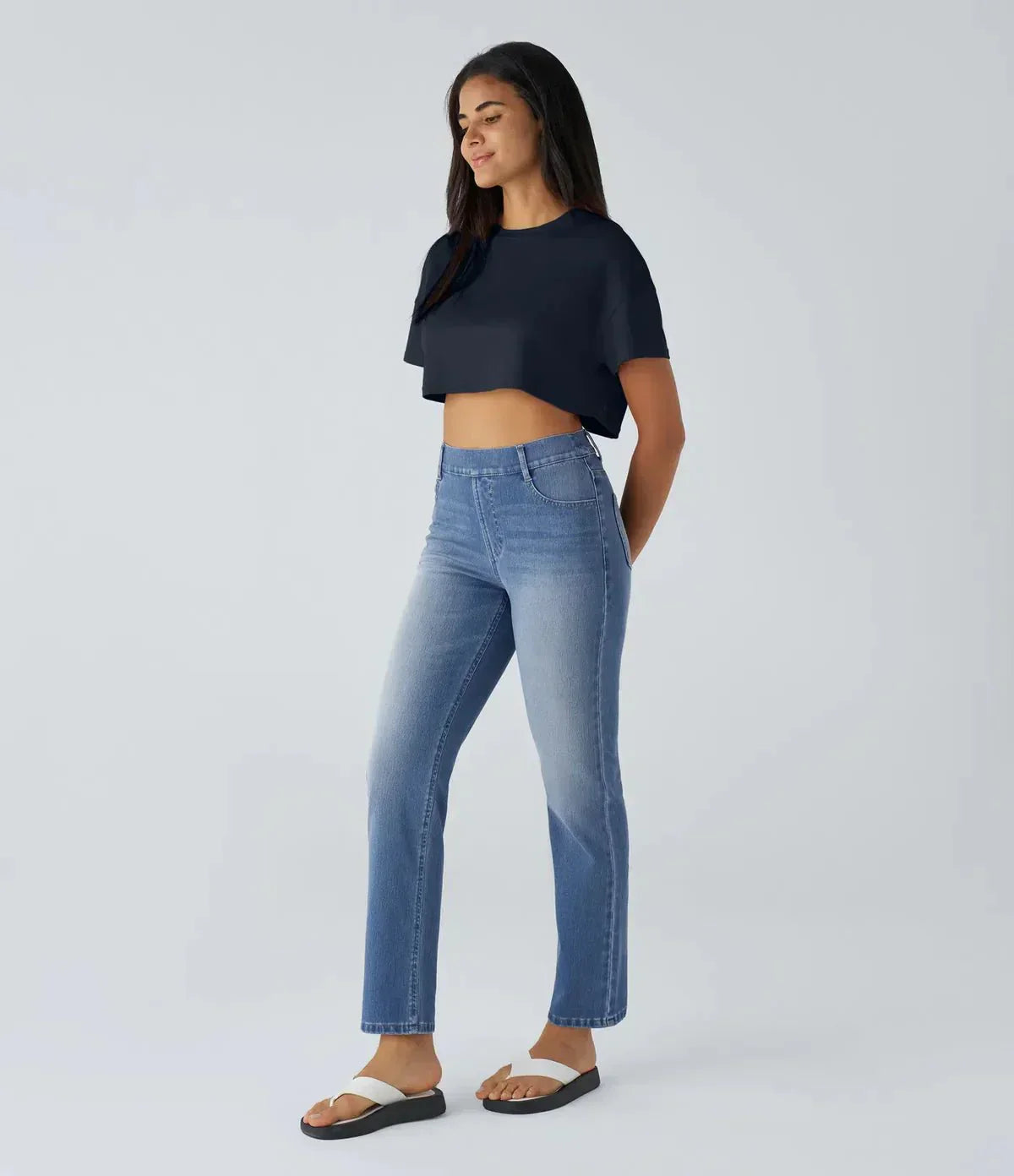 Rowan | Stretchy and Comfortable High-Waisted Trousers