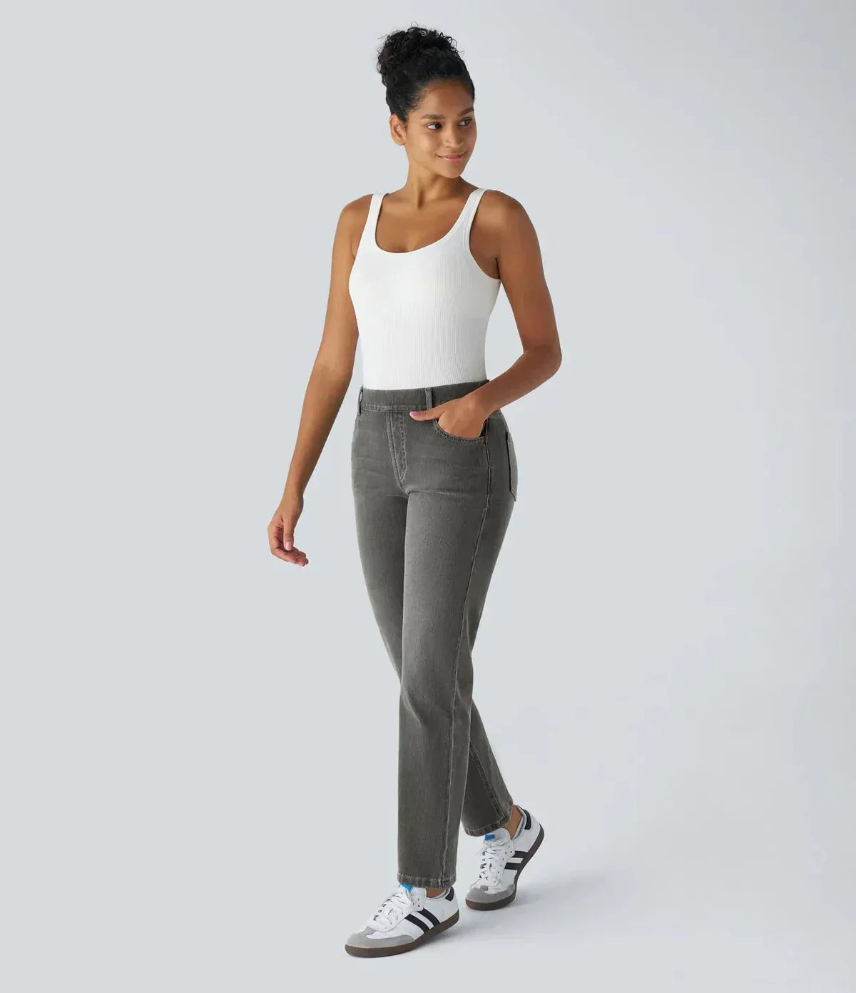 Rowan | Stretchy and Comfortable High-Waisted Trousers