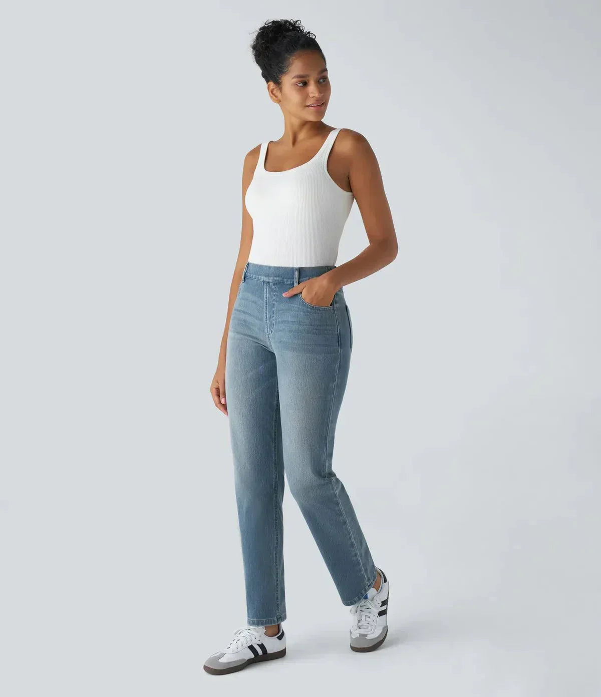 Rowan | Stretchy and Comfortable High-Waisted Trousers