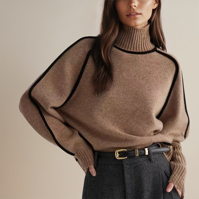 Aurora | Comfortable Sweater With Roll Collar