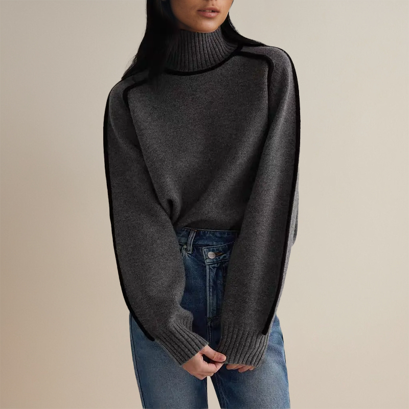 Aurora | Comfortable Sweater With Roll Collar