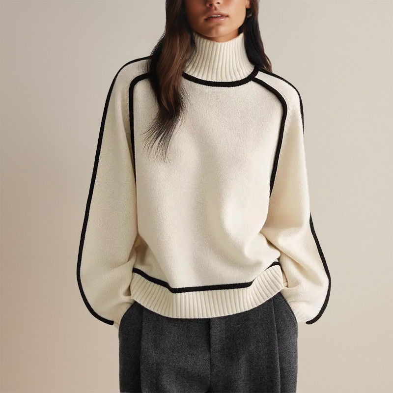 Aurora | Comfortable Sweater With Roll Collar