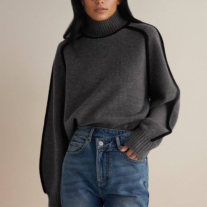 Aurora | Comfortable Sweater With Roll Collar