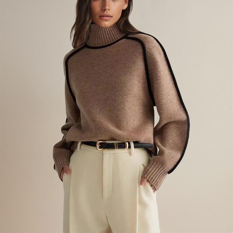 Aurora | Comfortable Sweater With Roll Collar