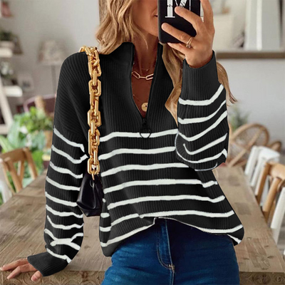 Clara | Sweatshirt – Striped Pattern