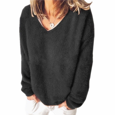 Maryam | V-Neck Sweatshirt – Long Sleeve Casual Style