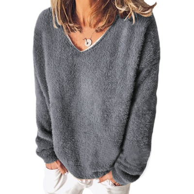 Maryam | V-Neck Sweatshirt – Long Sleeve Casual Style