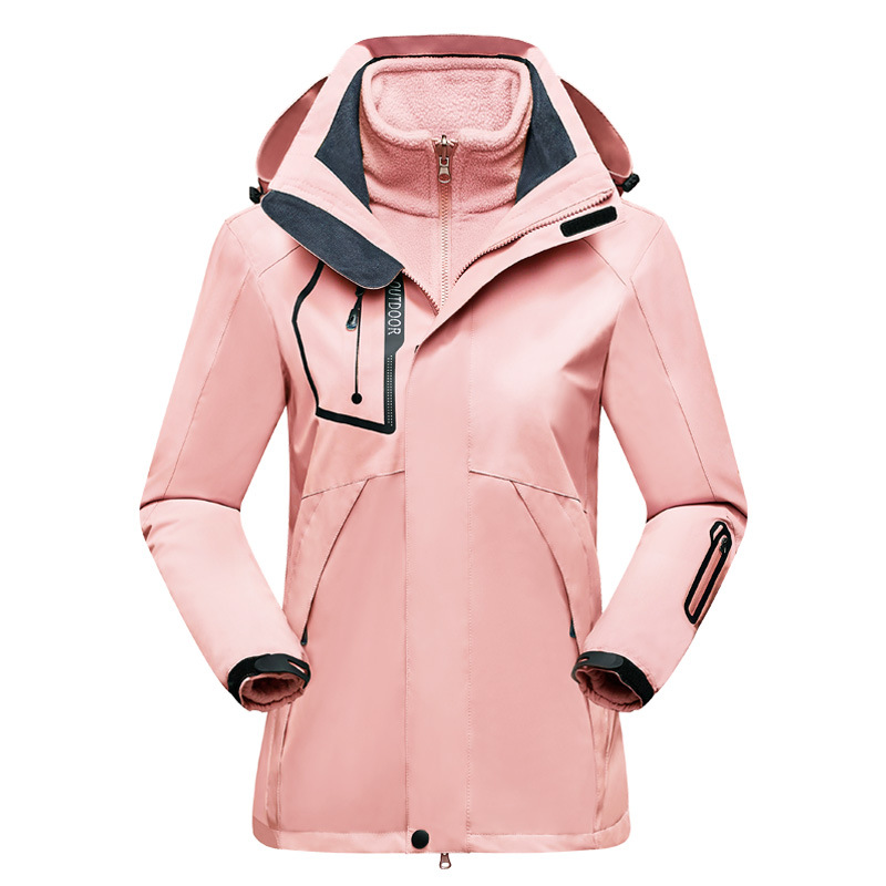 Women’s Outdoor Jacket – Water-Resistant Shell – Fleece Liner – 2-in-1 Design