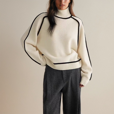 Aurora | Comfortable Sweater With Roll Collar