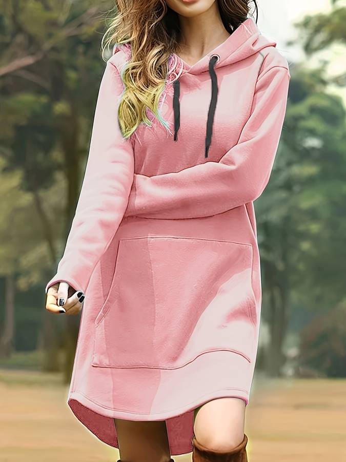 Skye | Hoodie Dress - Hooded with Kangaroo Pocket
