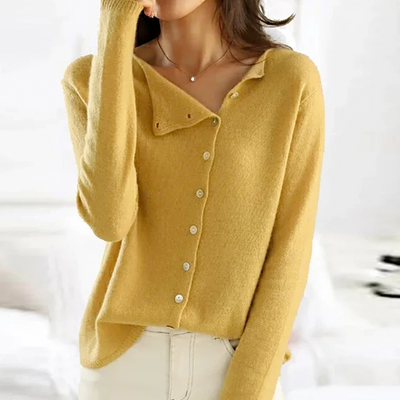 Women’s button-up round neck cardigan