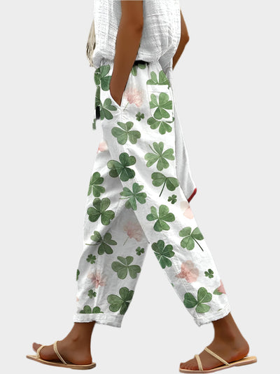 Rowan | Lightweight Floral Print Comfortable Trousers