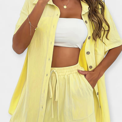 Alexandra | Sophisticated Blouse and Shorts Ensemble