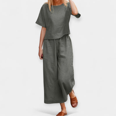 Alexandra Windsor | Airy Comfortable Linen Trousers Top