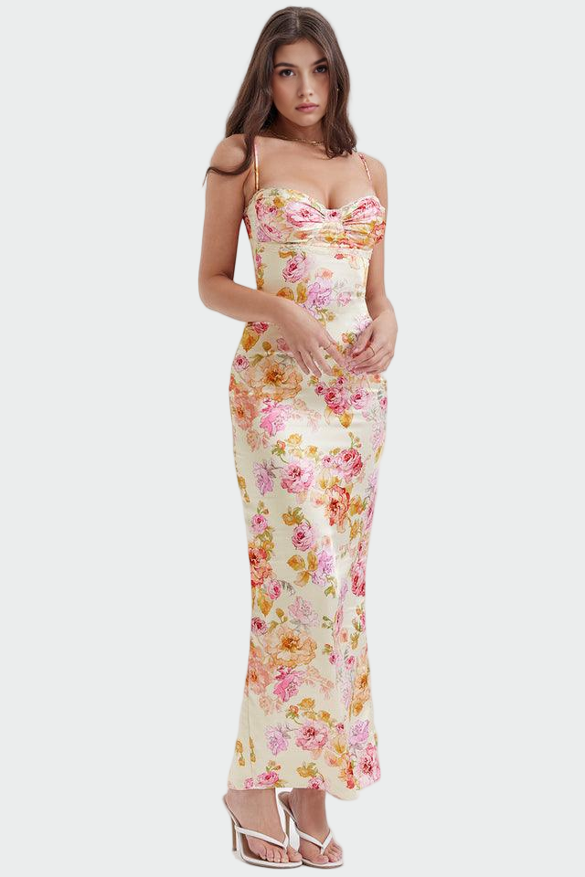 Rowan | Sateen Floral Dress