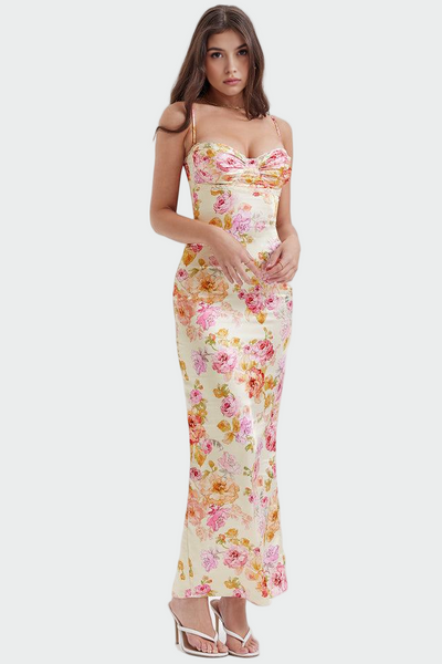 Rowan | Sateen Floral Dress
