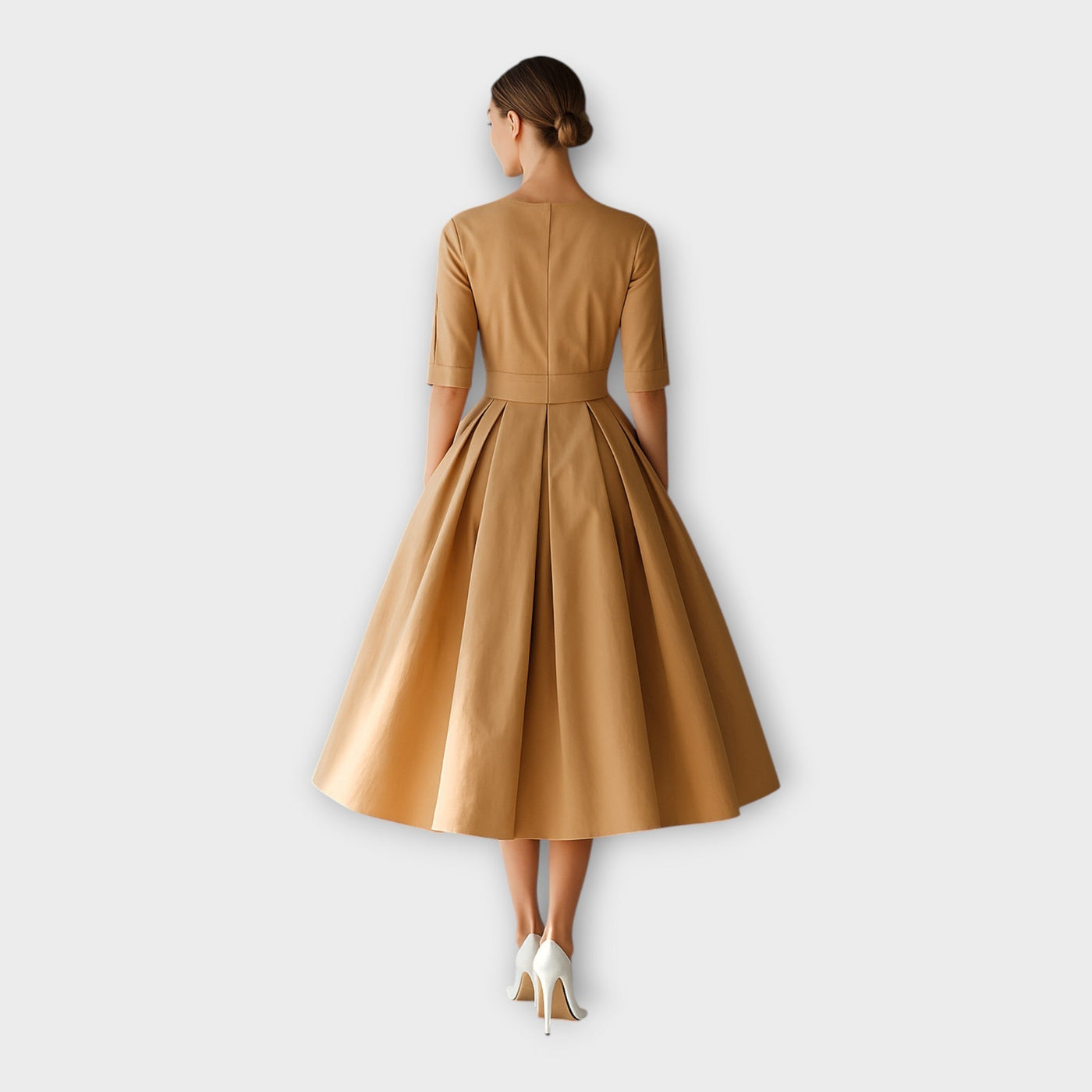 Catherine | Refined Minimalist Midi Dress Silhouette