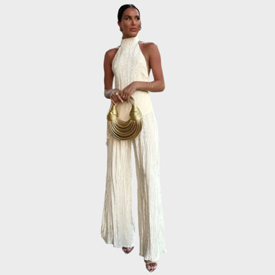 Isla Rose | Elegant Pleated Set Silhouette Grandeur