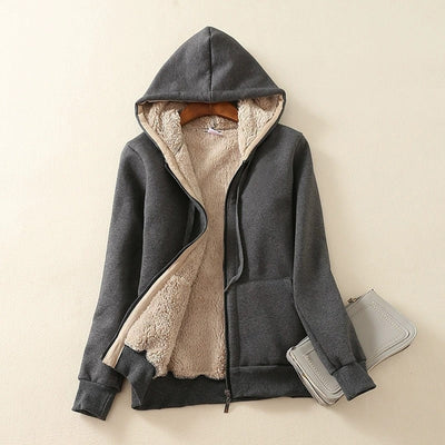 Zoya | Hooded Jacket – Sherpa Lined