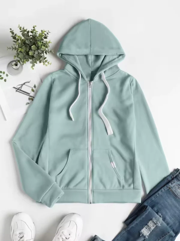 Edith | Zip-Up Hoodie – Drawstring Hood