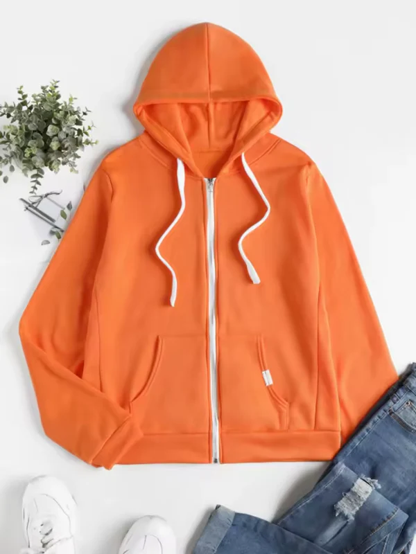 Edith | Zip-Up Hoodie – Drawstring Hood