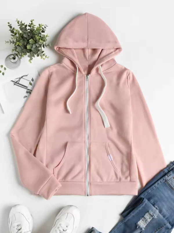 Edith | Zip-Up Hoodie – Drawstring Hood