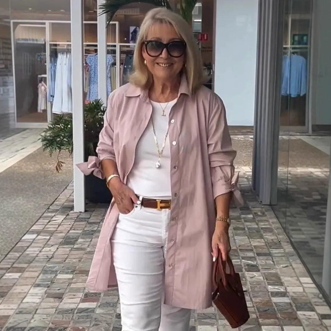 Women’s Cardigan – Cotton – Relaxed Fit – Long Sleeve Button-Up Layering Piece