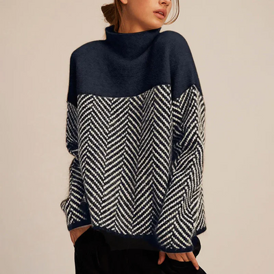 Maria | Turtleneck Sweater – Ribbed Cuffs