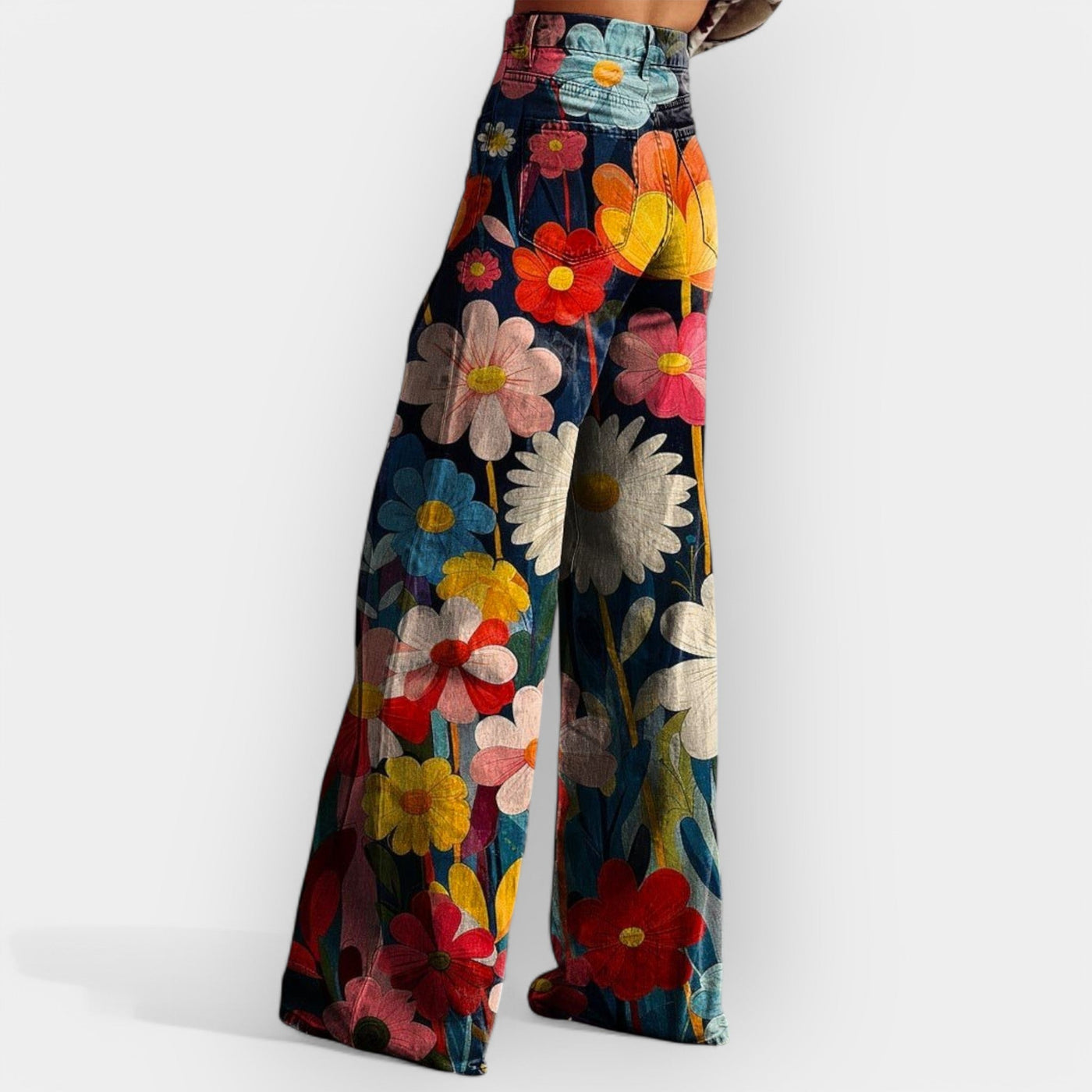 Taylor | Floral Extravagant Flare Wide-Leg Trousers