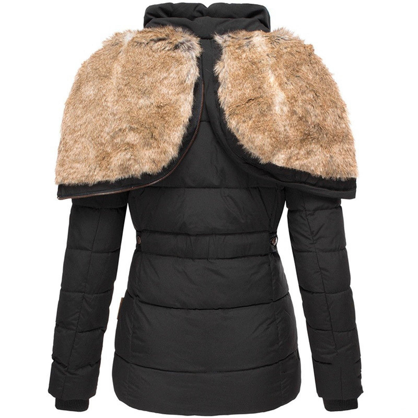 Women’s Down Puffer Jacket with Faux Fur Hood – Warm, Waterproof & Insulated Winter Coat