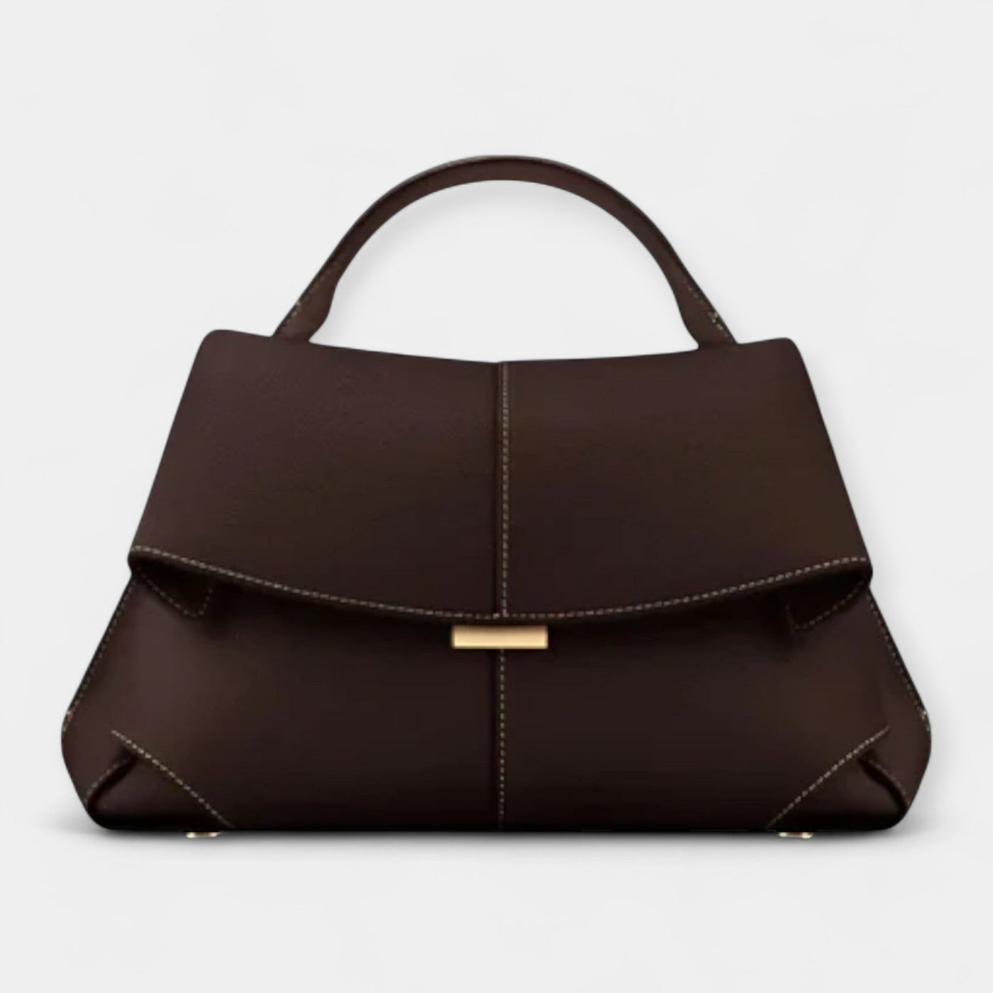 Roll Top Handbag In Premium Leather French Inspired Limited