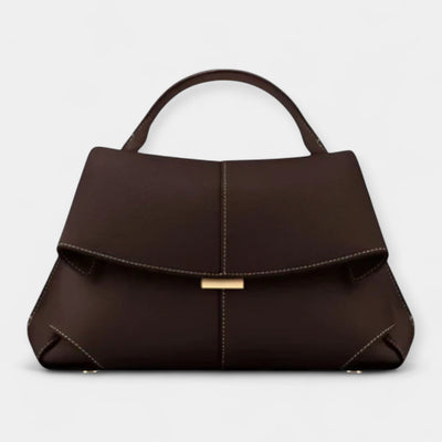 Roll Top Handbag In Premium Leather French Inspired Limited