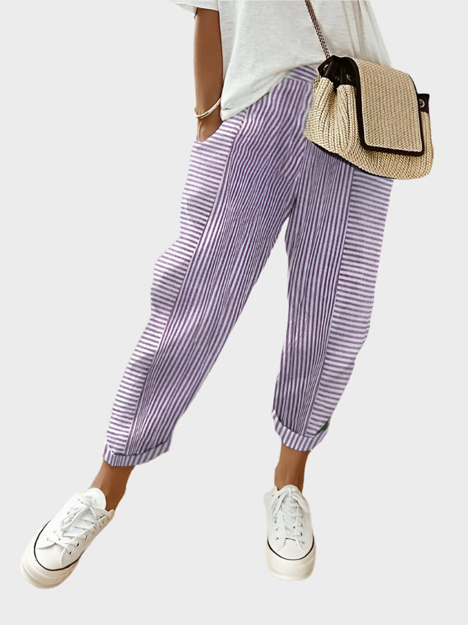 Cameron Timeless Striped Casual Trousers Collection