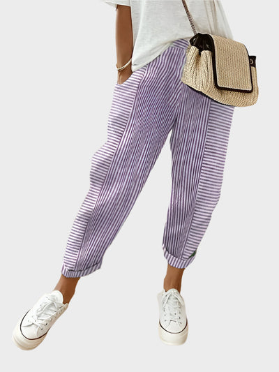 Cameron Timeless Striped Casual Trousers Collection