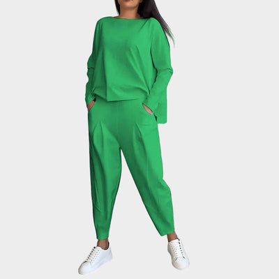 Rowan Alexandra | Cream Blouse and Trousers Ensemble