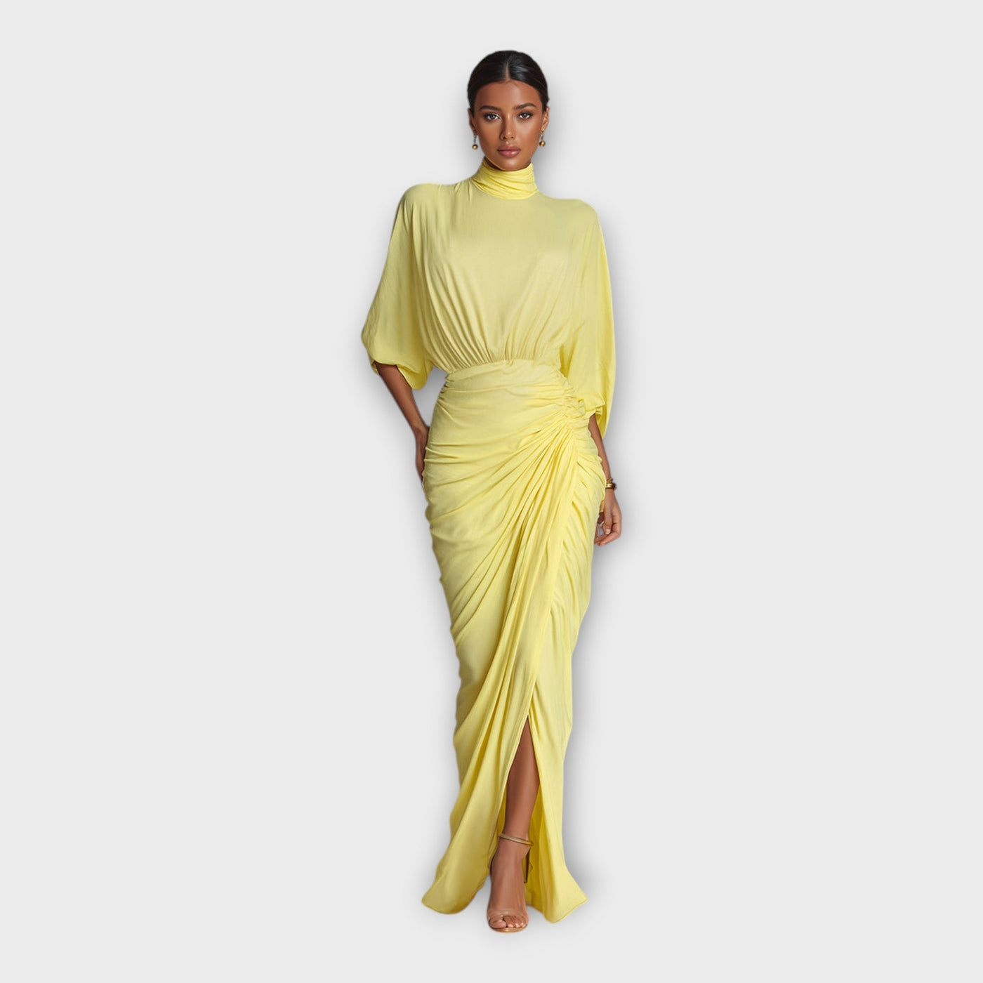 Jordan | Luxurious Pleated Longline Dress Silhouette