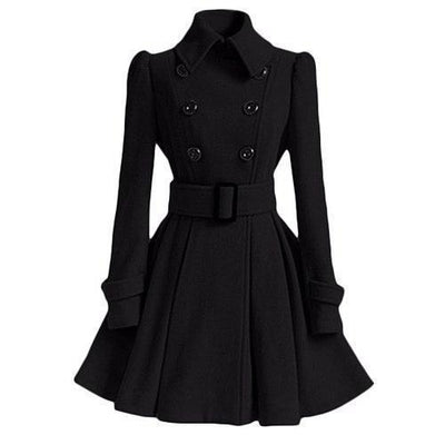 Double breasted women's windbreaker trench coat